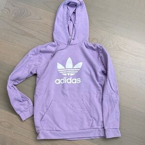 Adidas Lavender Hoodie with White Logo